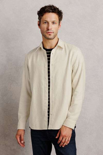Chemise 100% coton armur&eacute;e unie
