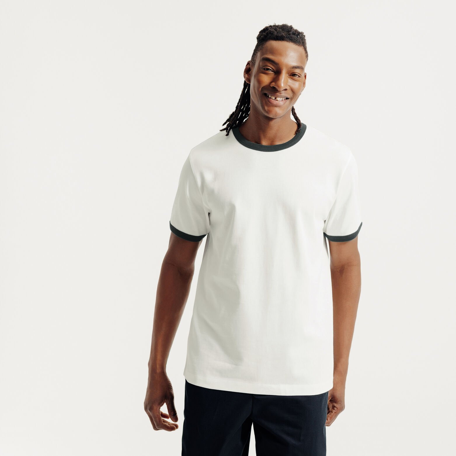 T-shirt met contrasterend borduursel