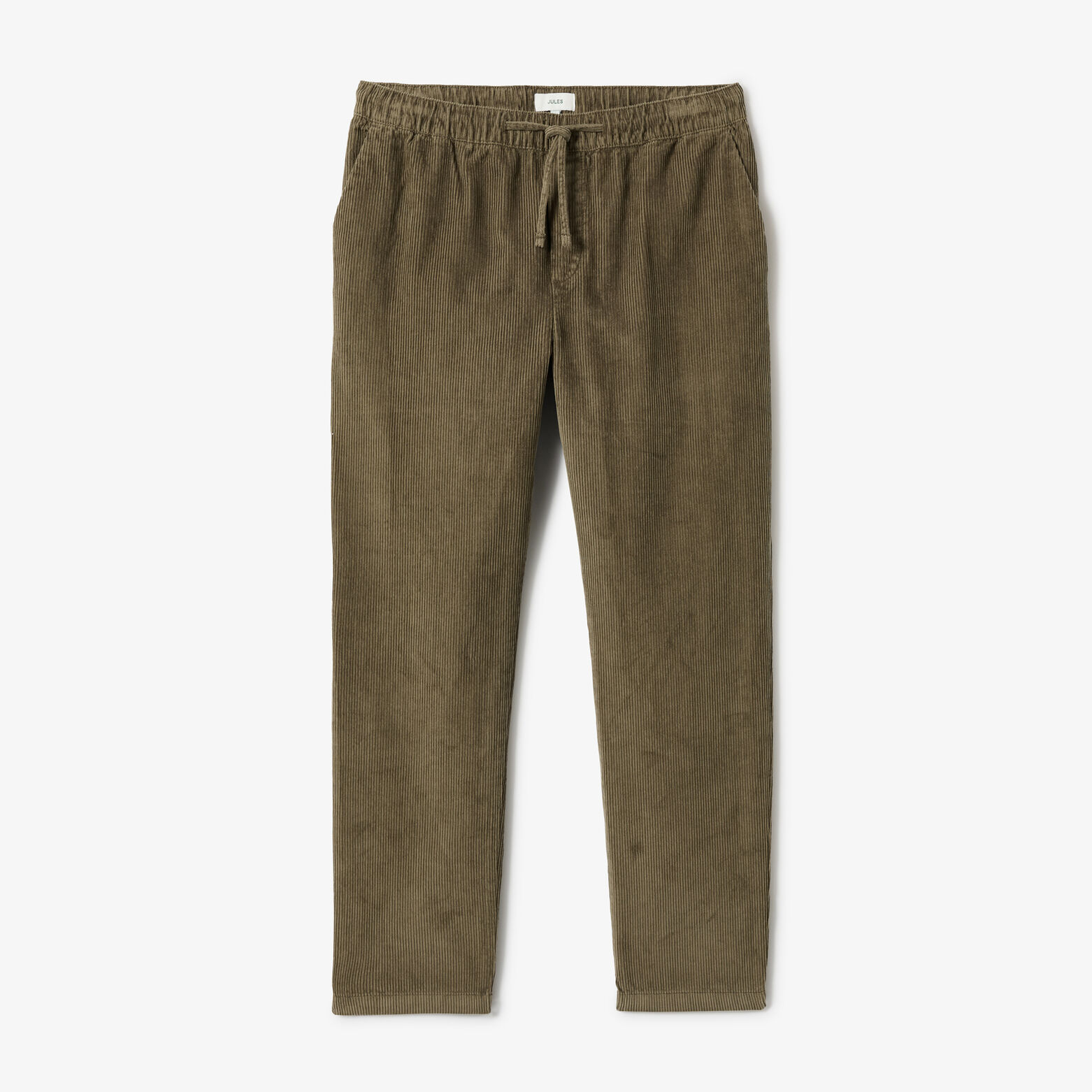Pantalon tapered taille &eacute;lastiqu&eacute;e en velours