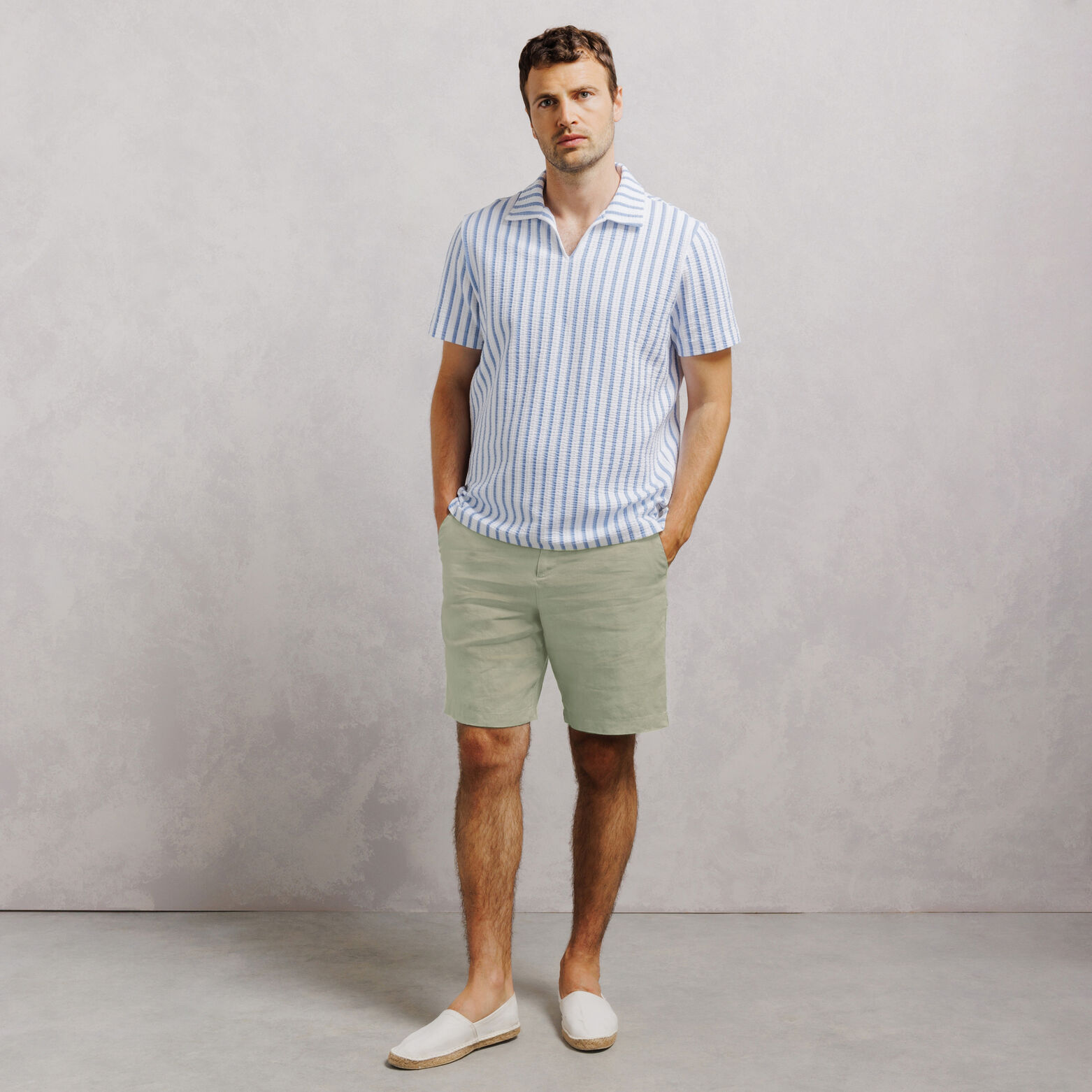 Bermuda chino 100% lin