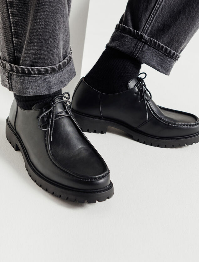 Derbies &agrave; lacets &agrave; semelle crant&eacute;e