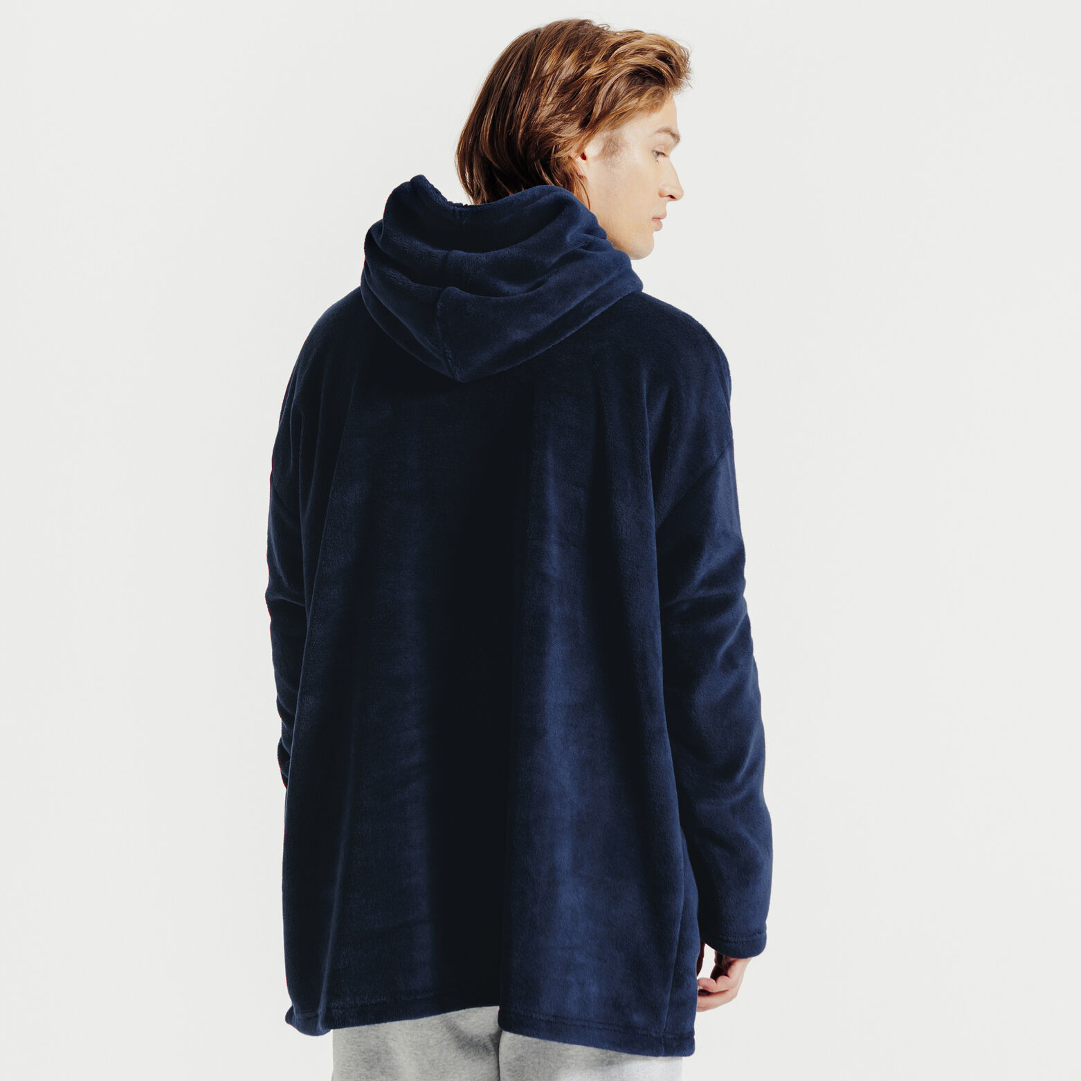 Sweat plaid à capuche brodé