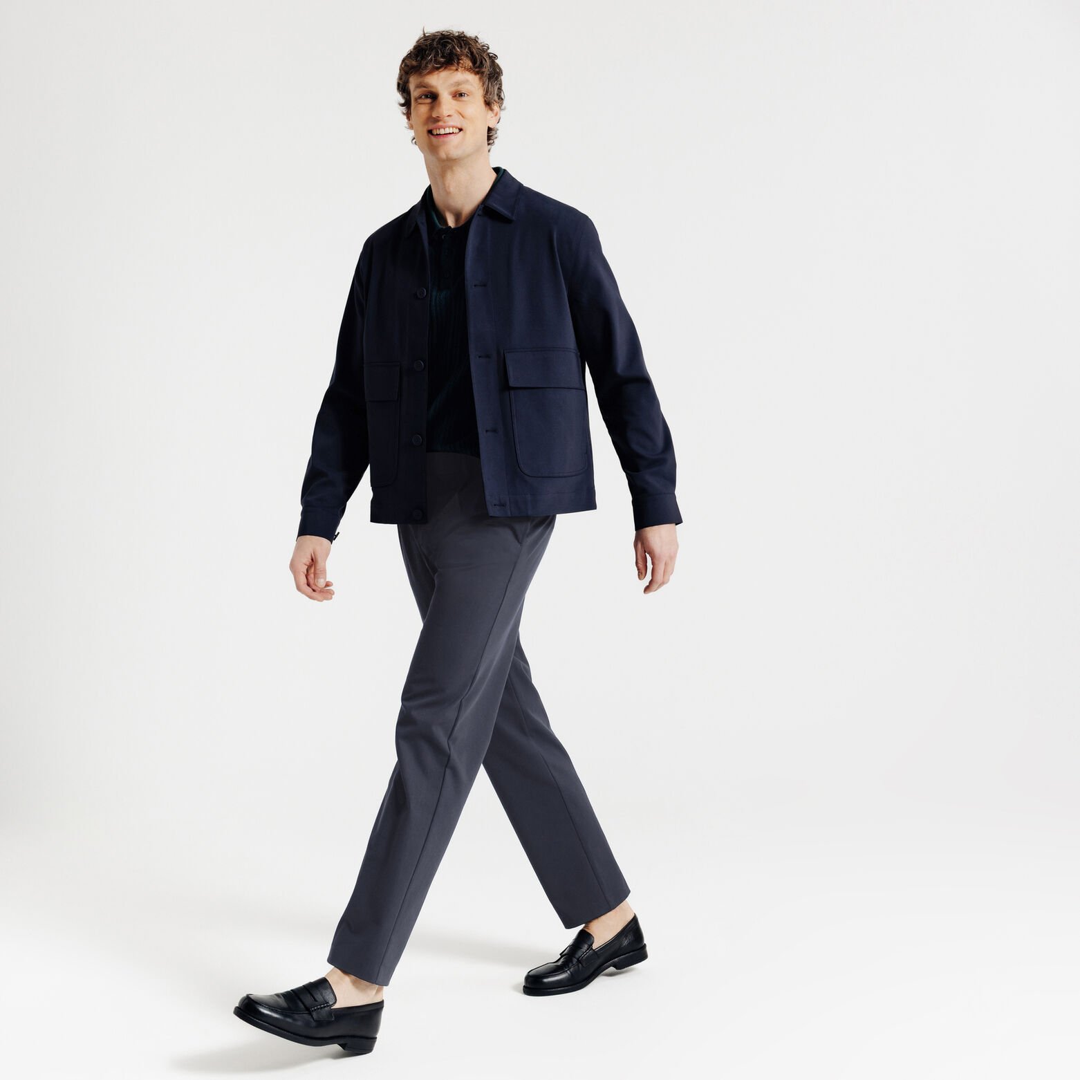 Pantalon chino &agrave; plis