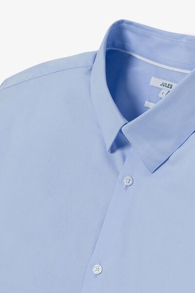 Chemise slim unie coton repassage facile
