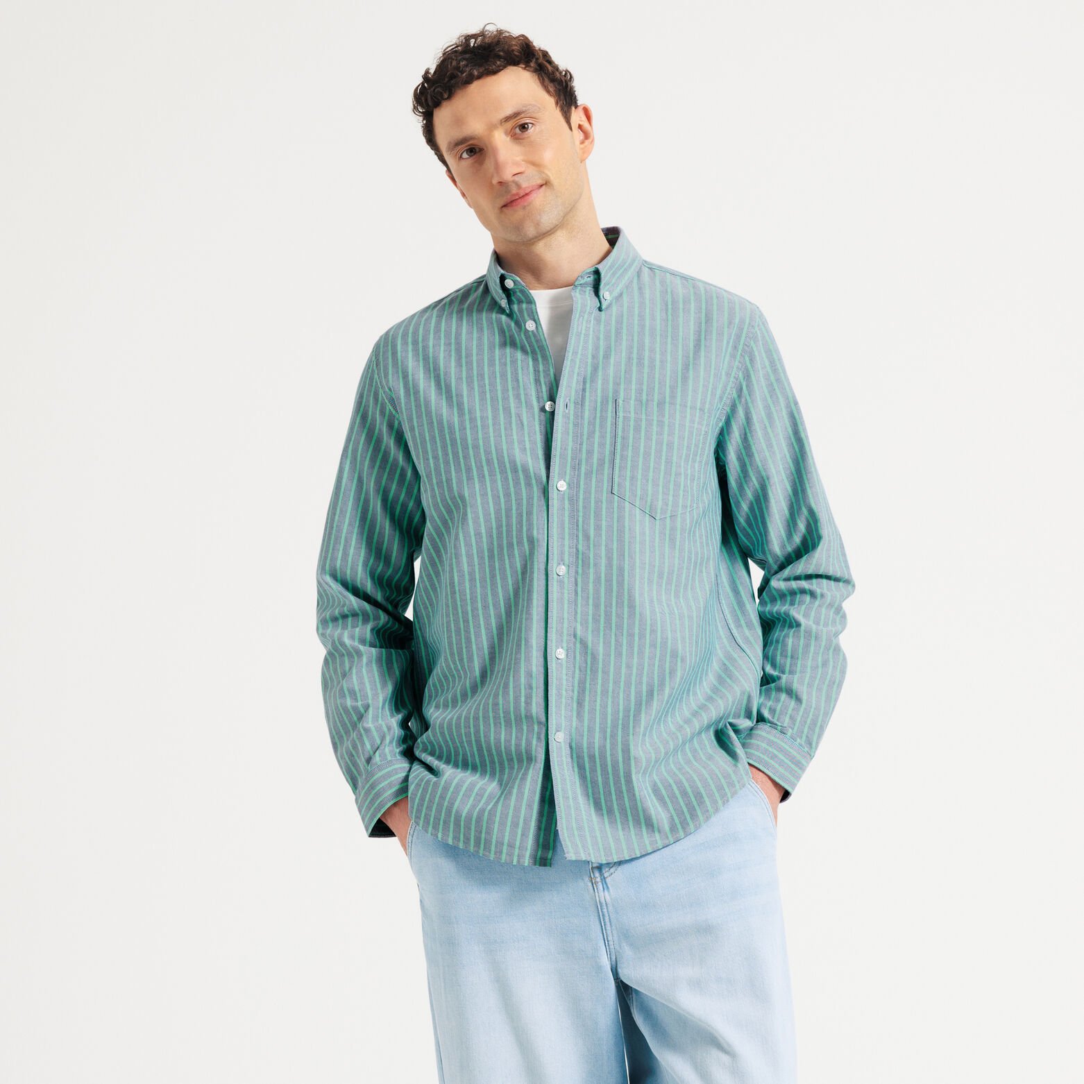 Chemise oxford ray&eacute;e "le parfait by JULES"