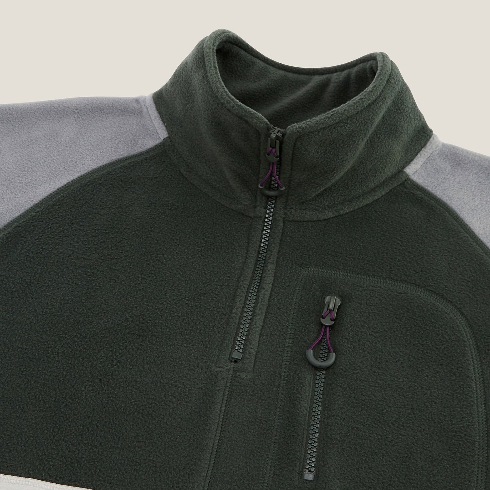 Fleecesweater met opstaande ritskraag