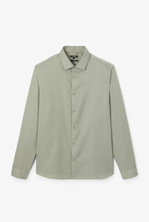 Strijkvrij slim effen hemd in katoen