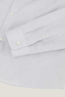 Chemise slim unie coton mati&egrave;re italienne