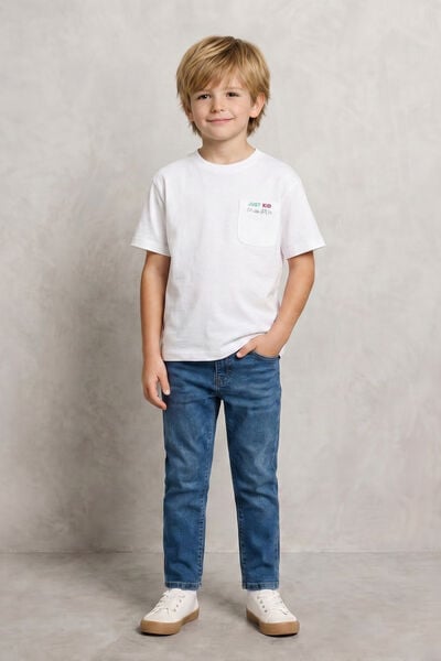Tee shirt enfant f&ecirc;te des p&egrave;res poche imprim&eacute;e