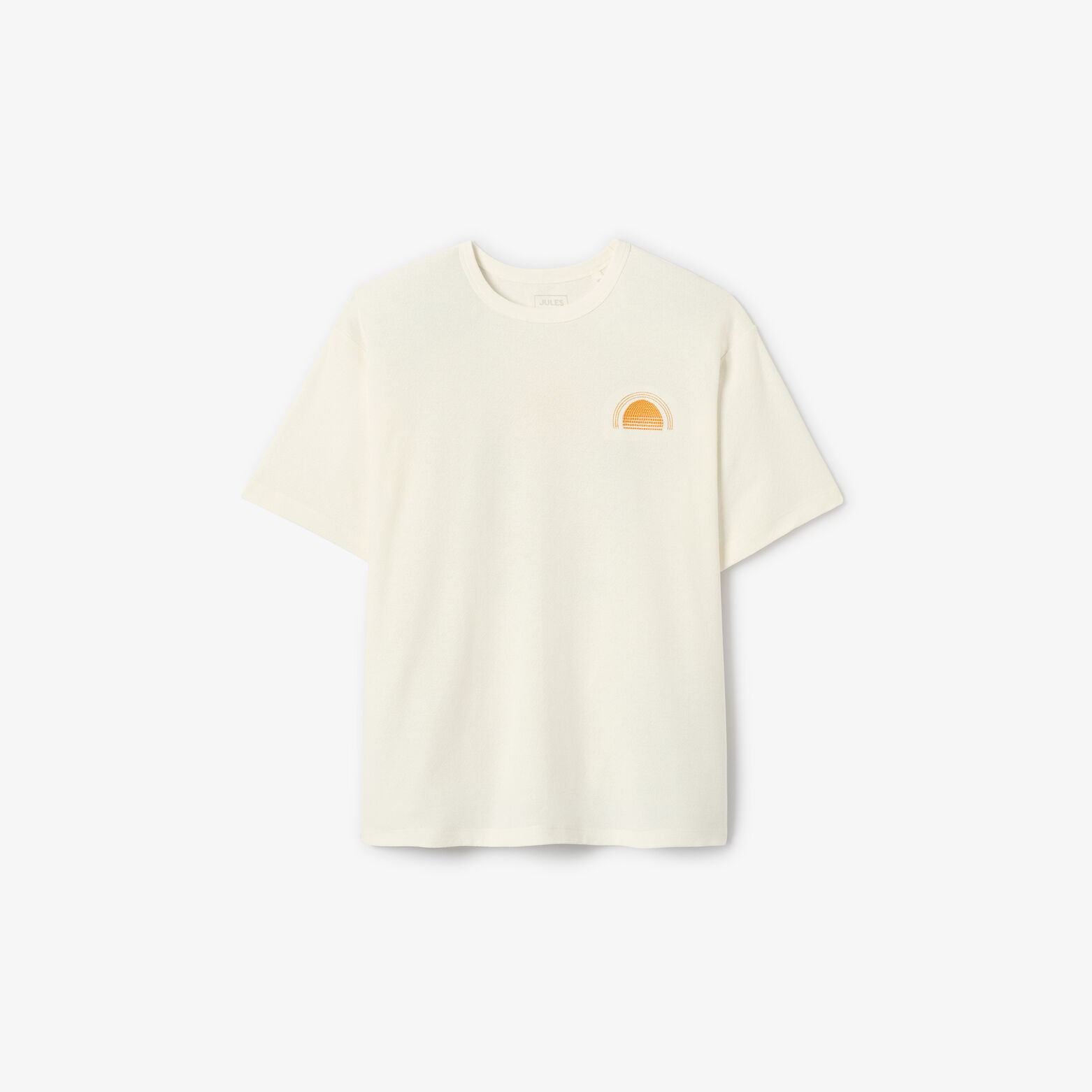 Tee shirt brod&eacute; devant dos mati&egrave;re fantaisie