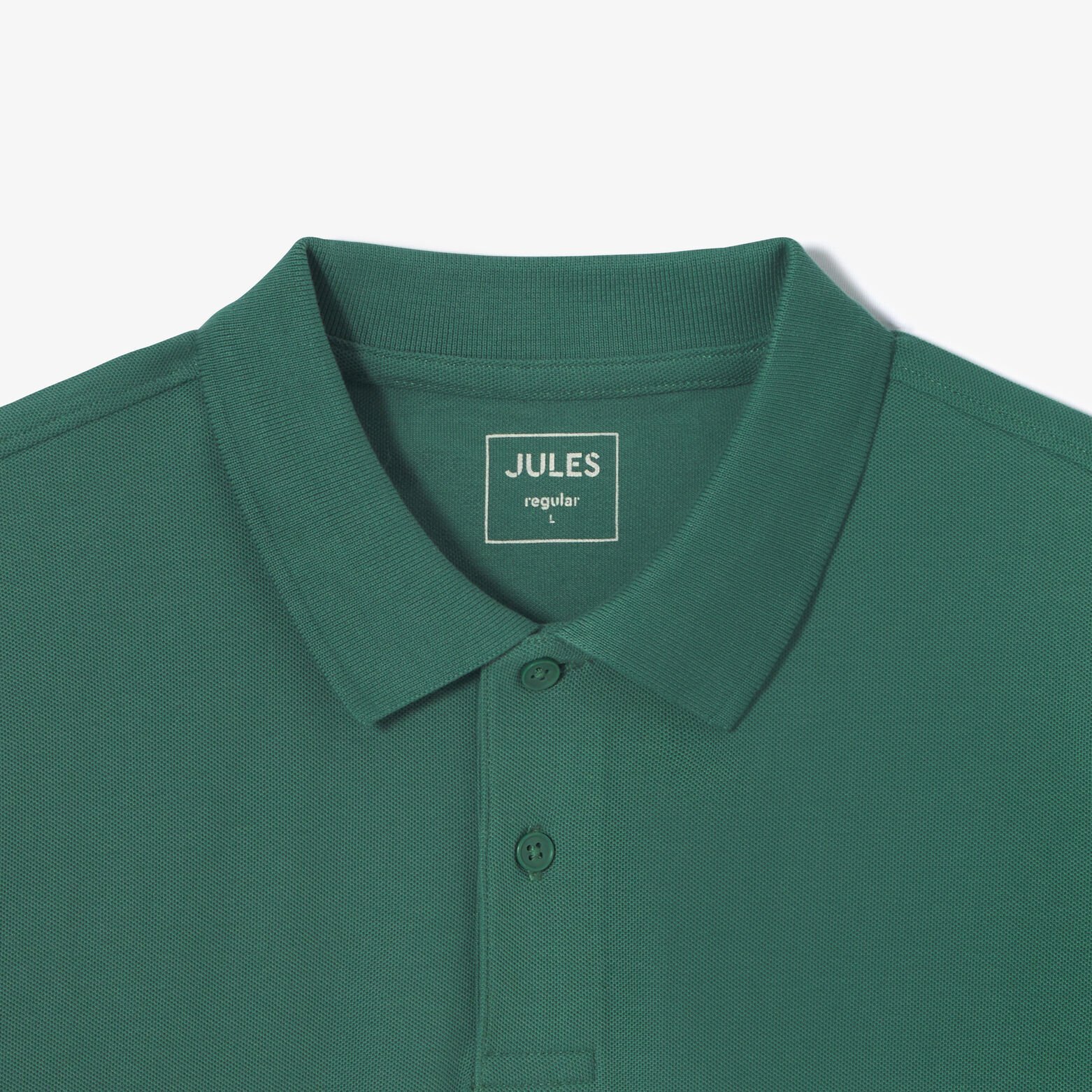 Effen polo in piqu&eacute;katoen met korte mouwen