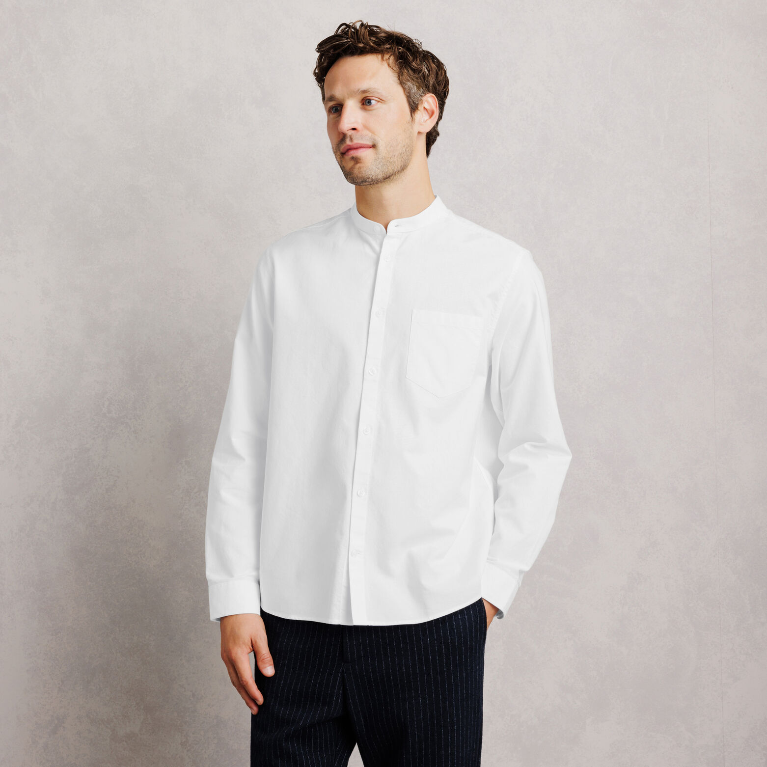 Chemise oxford "le parfait by Jules" col mao