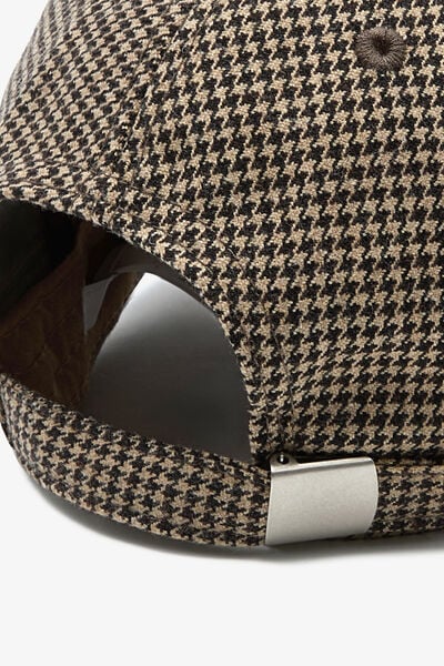 Casquette motif pied-de-poule