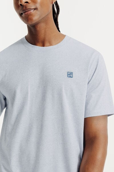 Tee shirt effet microray&eacute; broderie poitrine