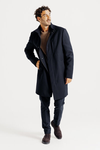 Manteau hiver long col montant