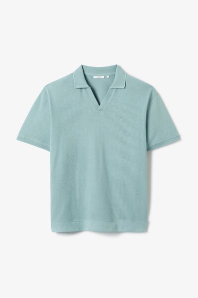 Polo korte mouwen met resortkraag in ribstof