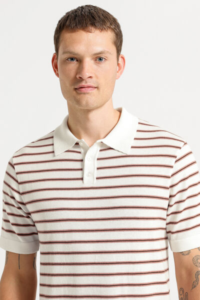 Polo en maille rayures