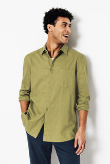 Chemise en coton lin unie