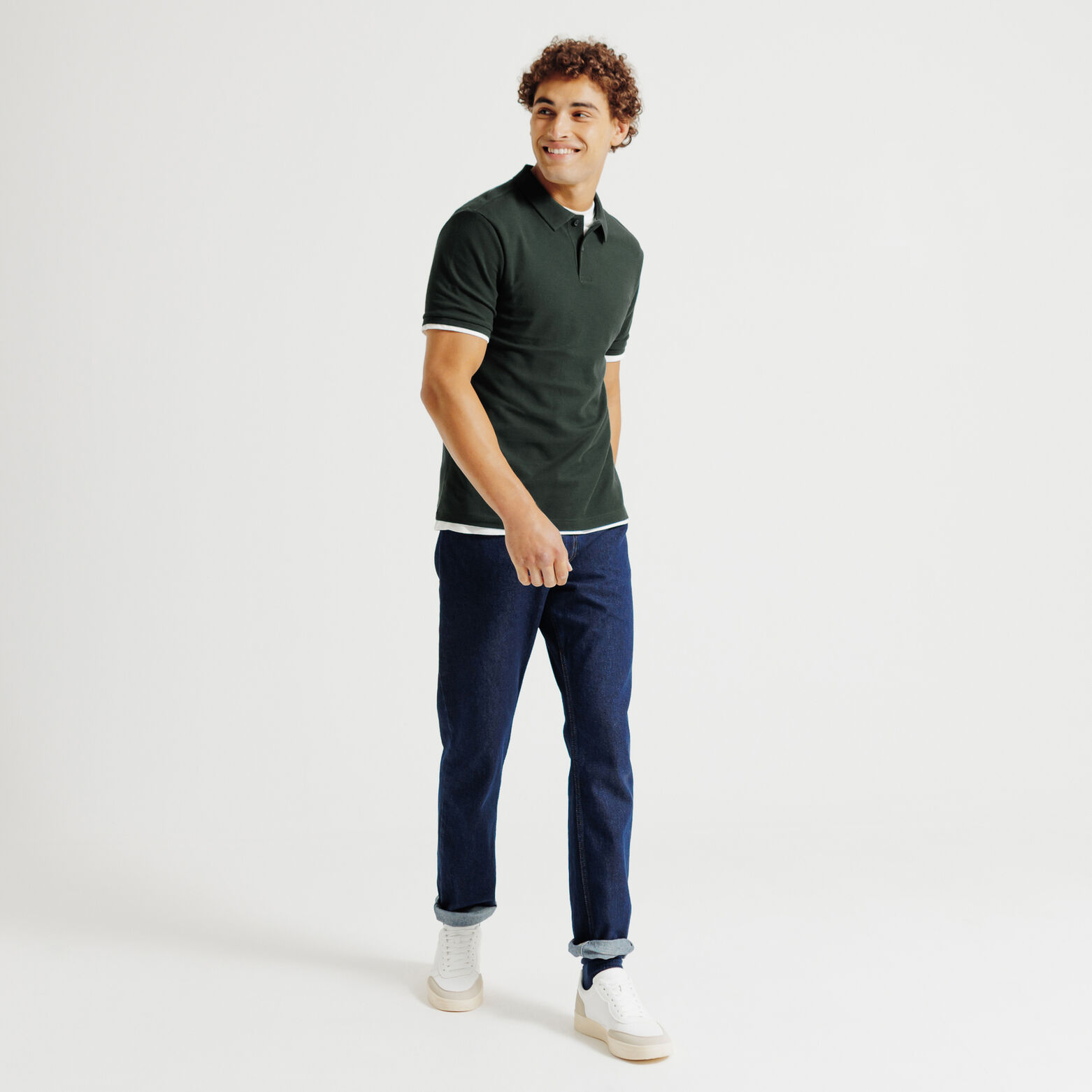 Polo manches courtes piqué uni