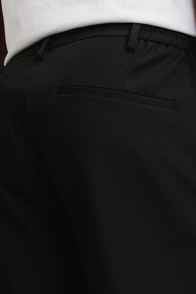 Pantalon tapered taille semi-&eacute;lastiqu&eacute;e