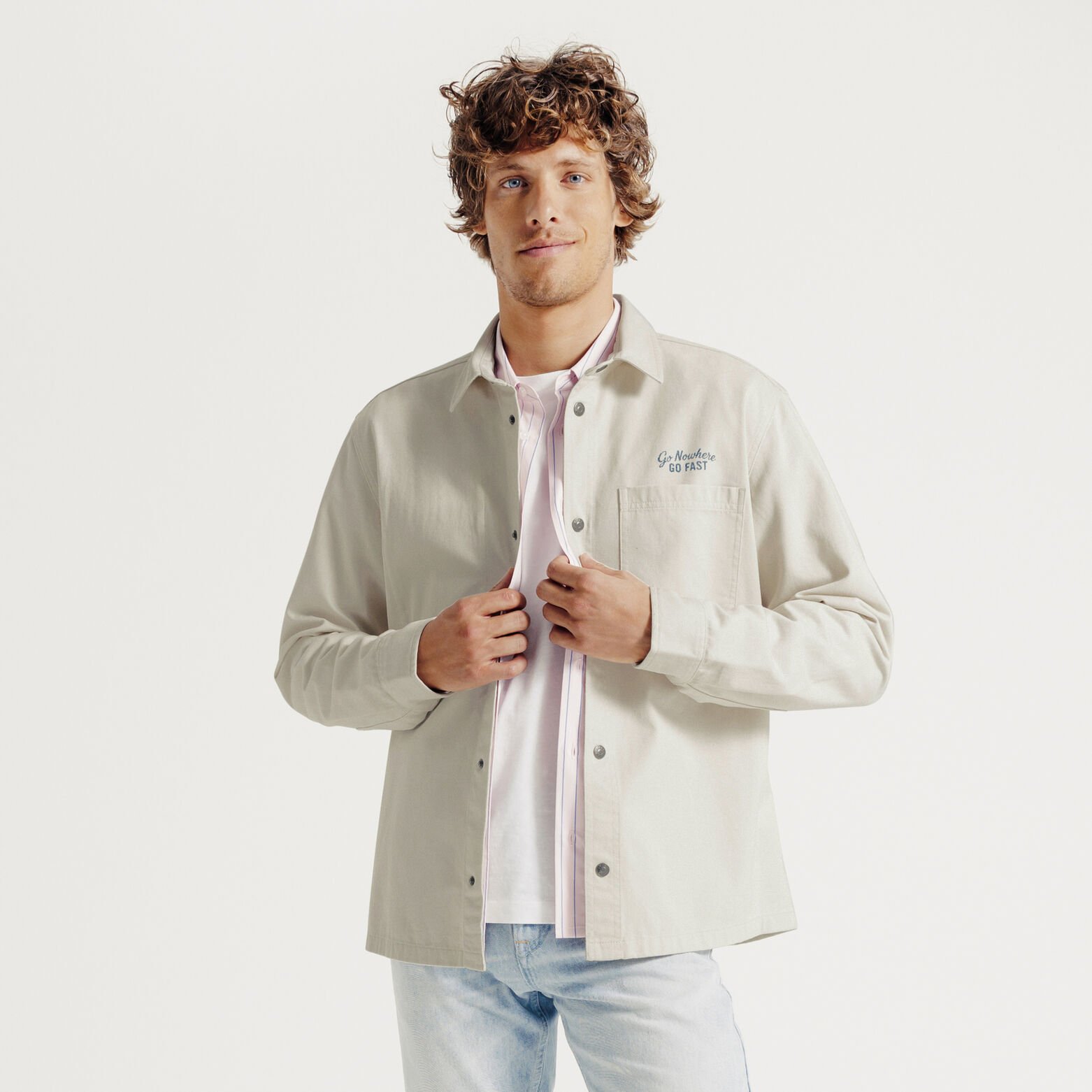 Surchemise en coton imprim&eacute;e