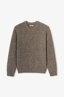 Pull col rond tweed