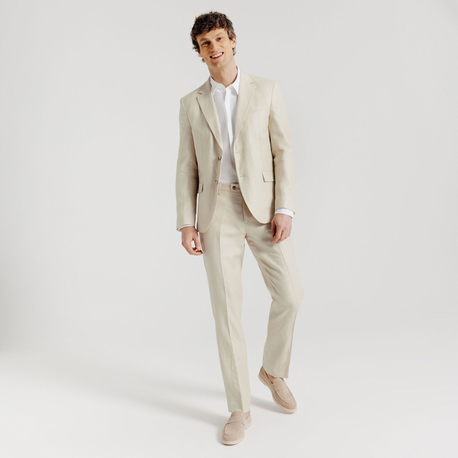 Pantalon de costume confort en lin