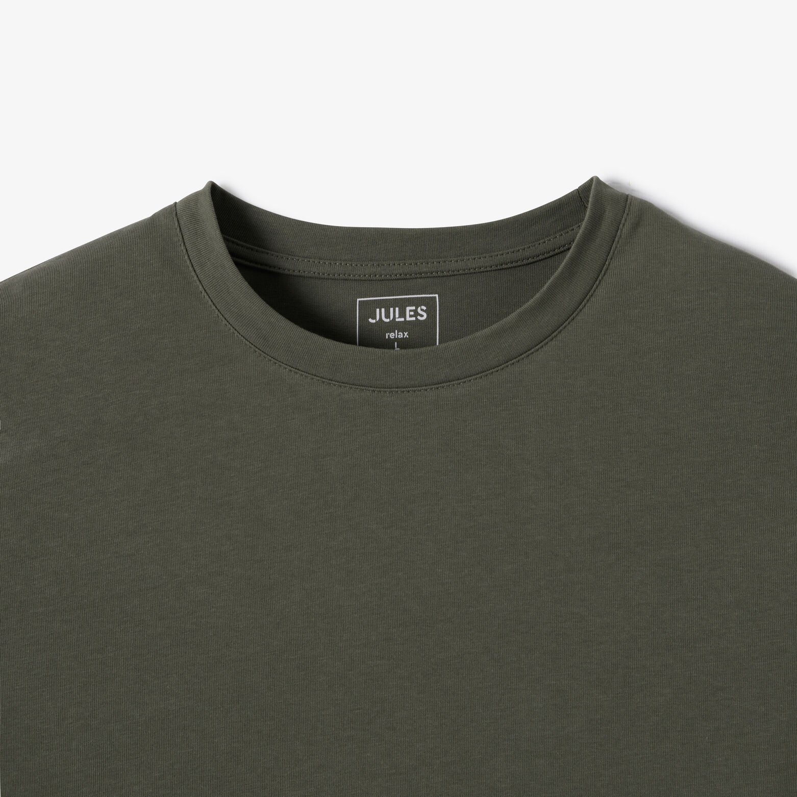 Tee shirt col rond relax imprim&eacute; dos timbre