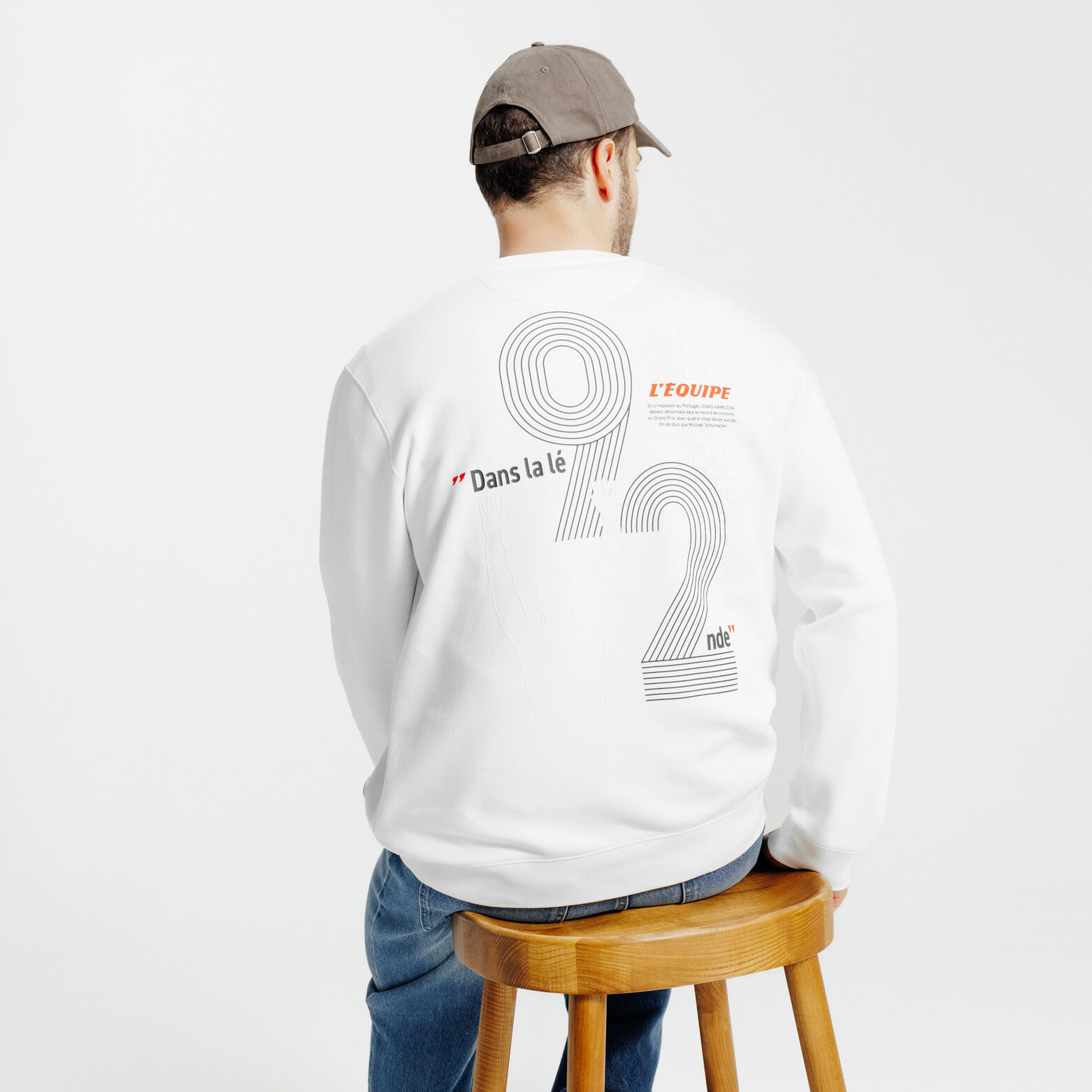 Sweat col rond imprim&eacute; licence L'&Eacute;quipe