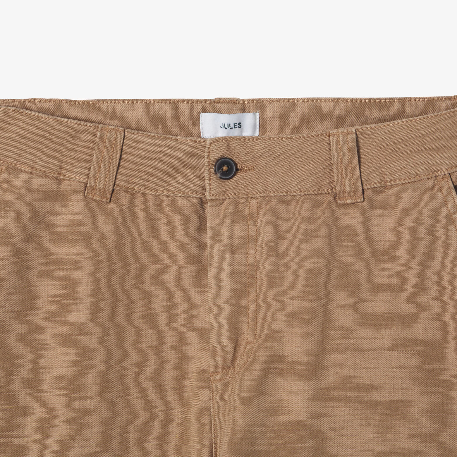 Loose fit broek in katoen en linnen