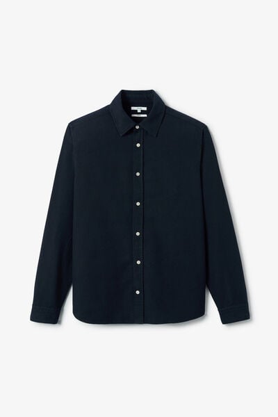 Chemise 100% coton armur&eacute;e unie