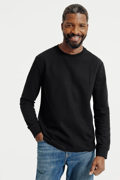 Tee shirt manches longues mati&egrave;re reli&eacute;f&eacute;e