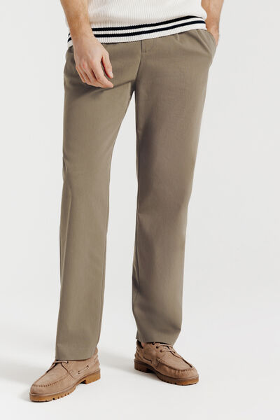 Pantalon chino &agrave; plis