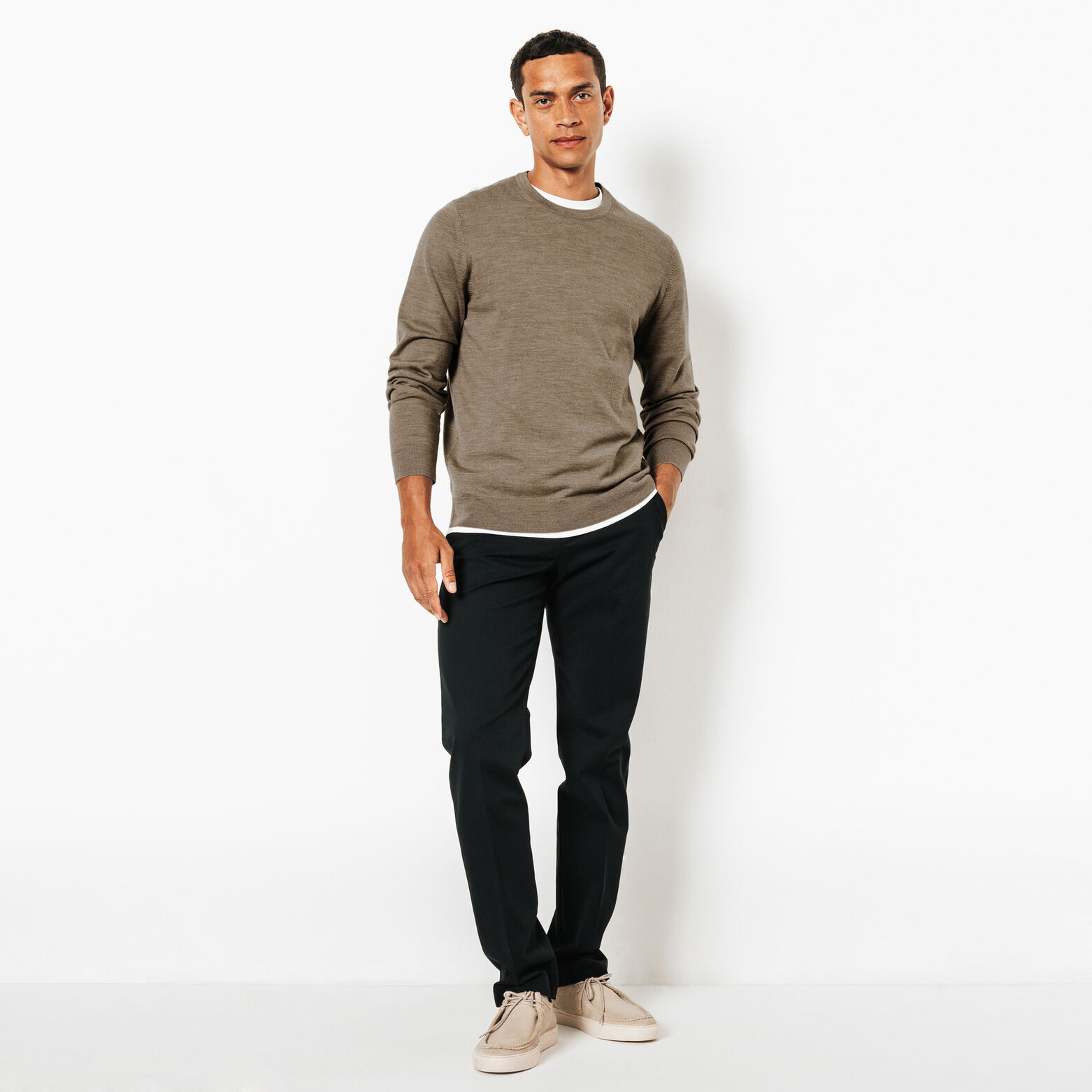 Pull col rond mérinos