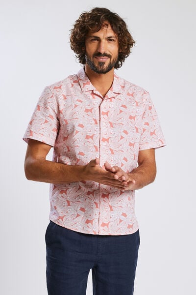 Regular hawaïhemd met bloemenprint, katoen