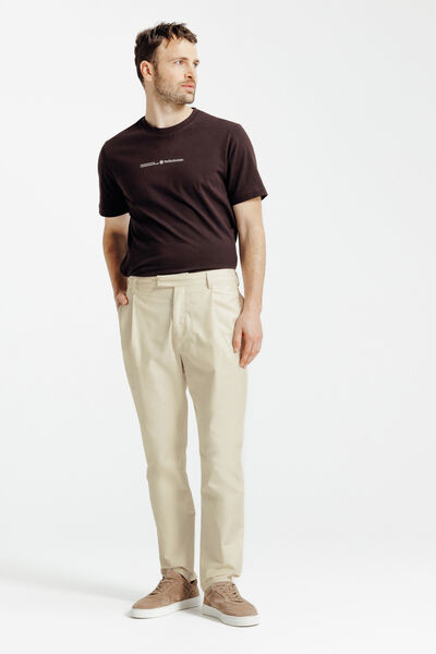 Pantalon chino &agrave; plis loose