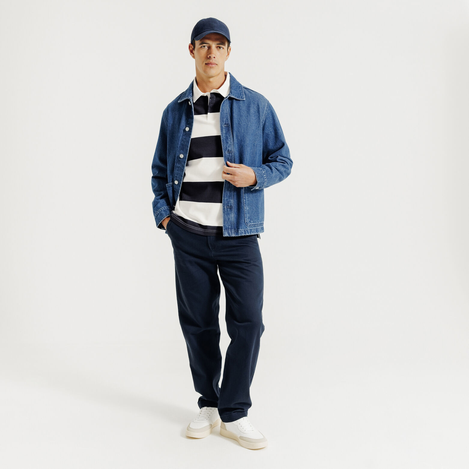 Polo manches longues rayé