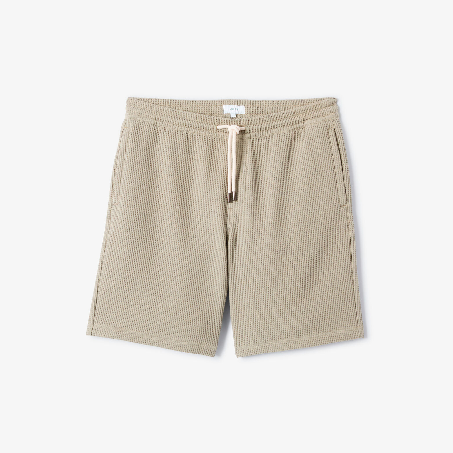 Bermuda in wafelstof met elastische tailleband