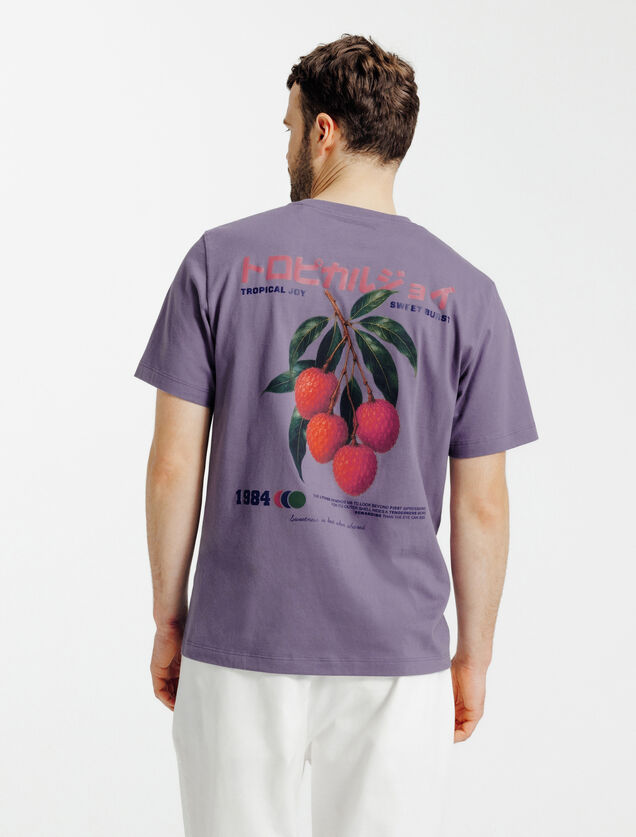 T-shirt met Japanse print voor- en achteraan
