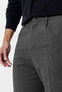 Pantalon large à plis flanelle