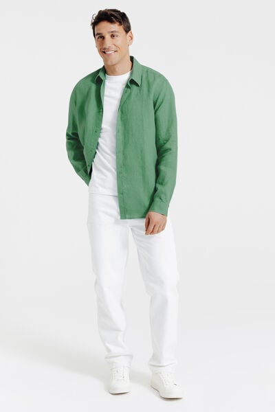 Chemise en lin unie