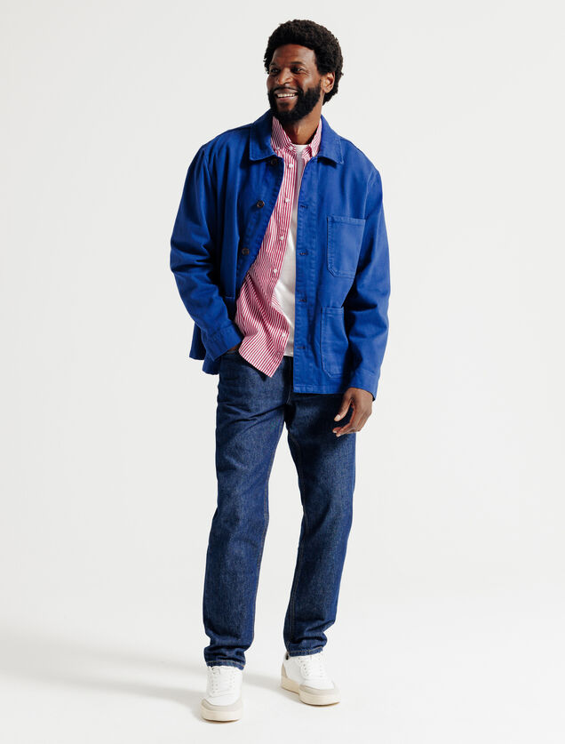 Chemise en coton ray&eacute;e color&eacute;e