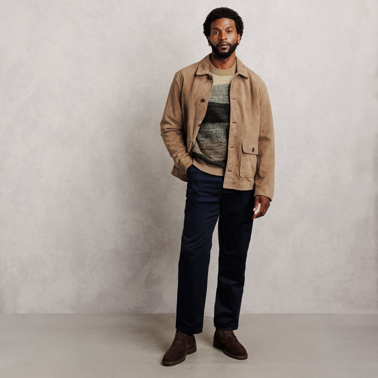 Pull col rond jacquard