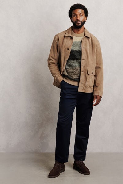 Pull col rond jacquard