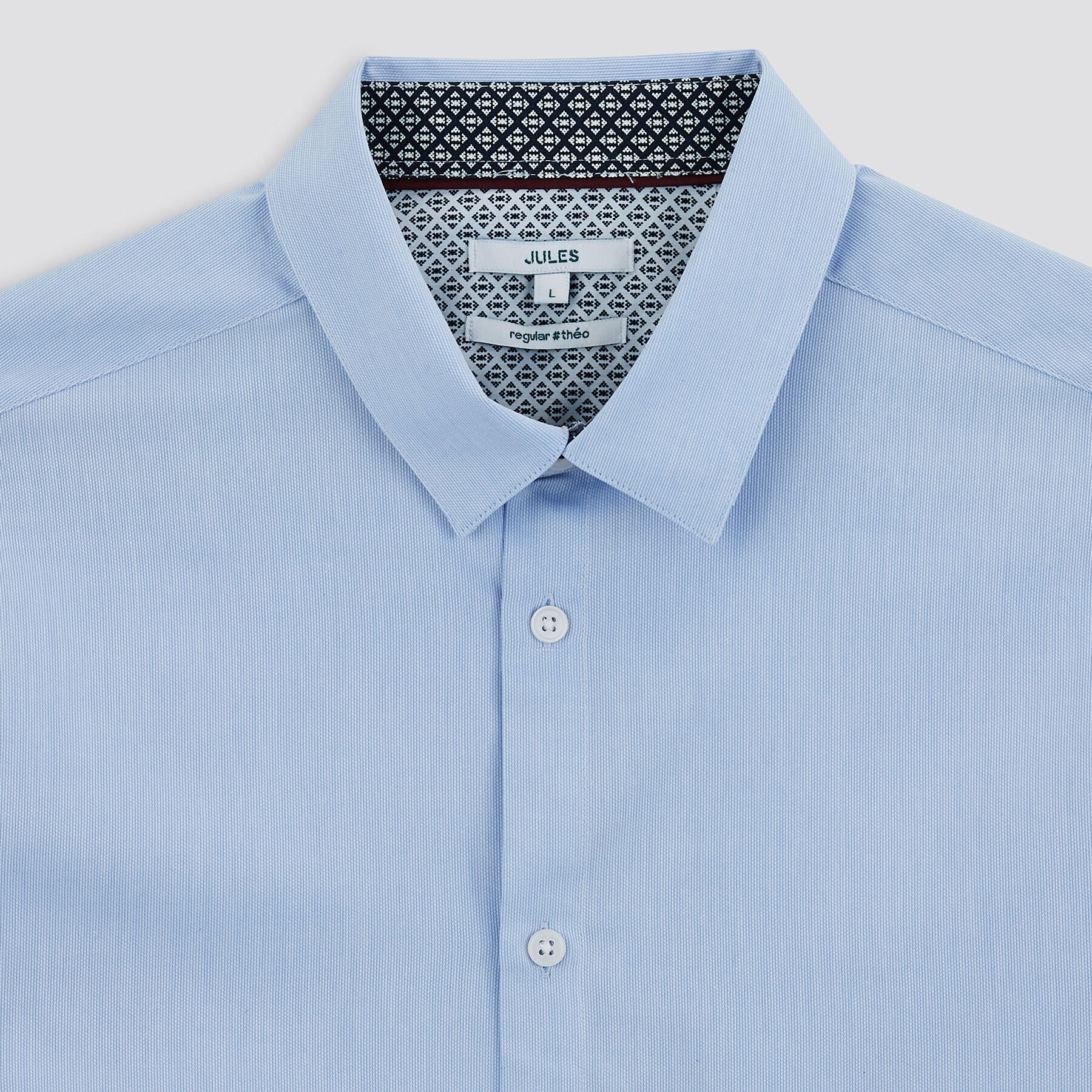 Chemise regular unie coton