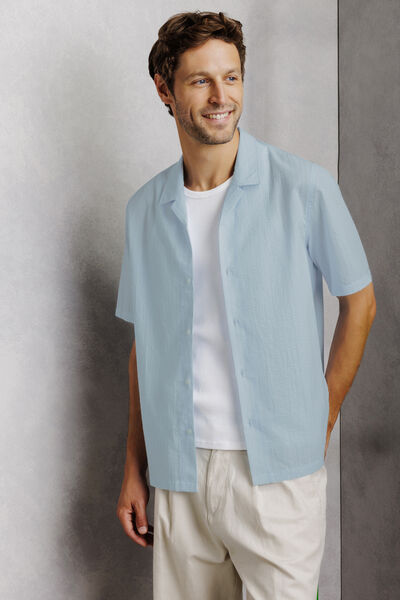 Chemisette col requin coton unie
