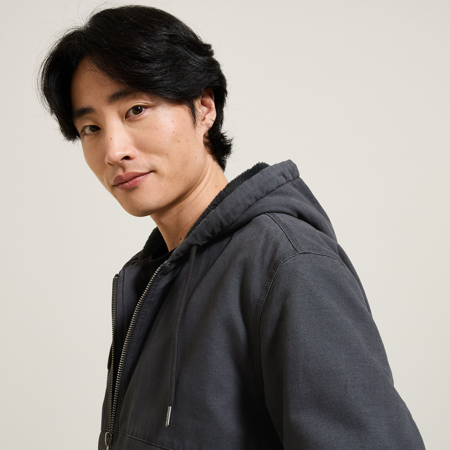 Blouson à capuche en coton