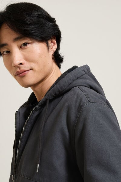 Blouson à capuche en coton