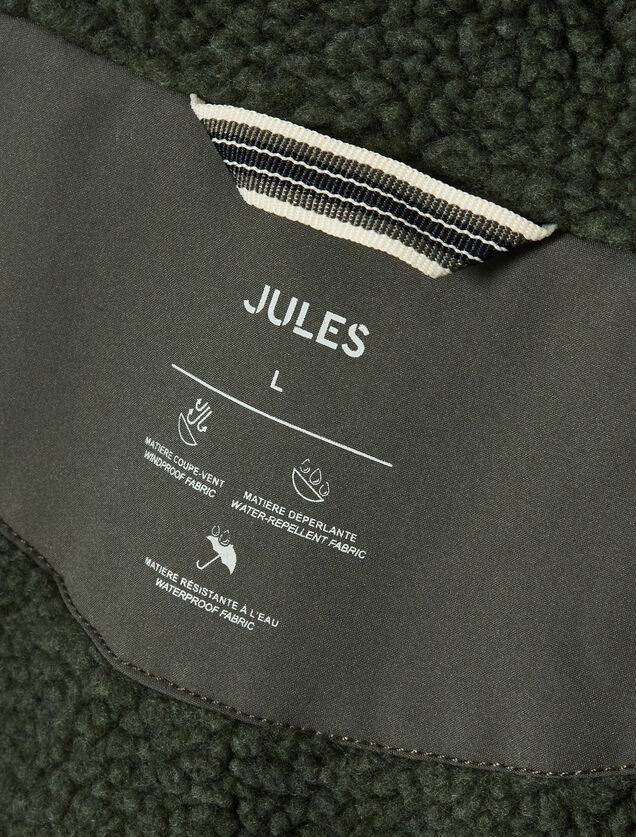 Blouson &agrave; capuche doubl&eacute; en sherpa