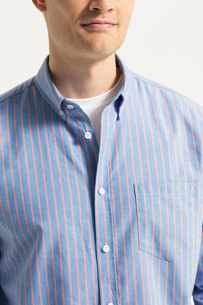 Het perfecte gestreepte hemd in oxfordkatoen